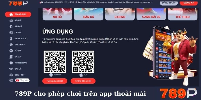 789P cho phép trải nghiệm ứng dụng trên điện thoại 