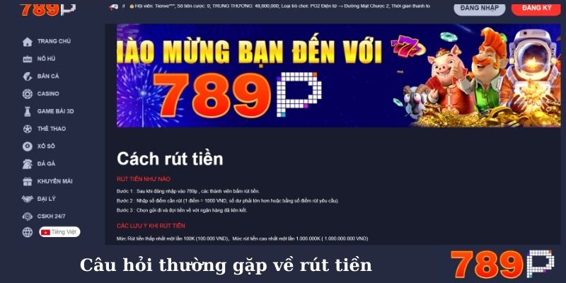 Thành viên có thể rút tiền qua nhiều kênh khác nhau 